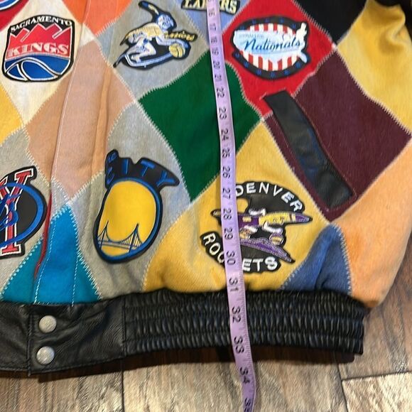 NBA BASKETBALL HARDWOOD CLASSICS HAMILTON LEATHER ABA PATCH JACKET 4XL GUC - Picture 9 of 15